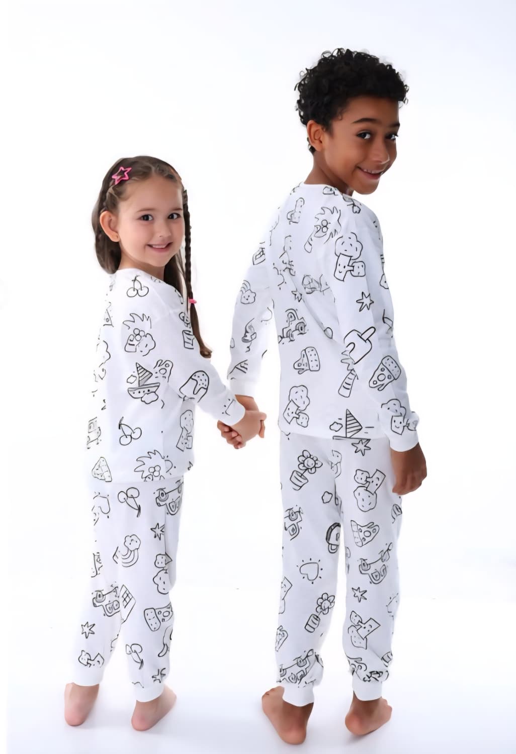 Boyanabilir Çocuk Pijama Takımı (6'lı kalem hediyeli)